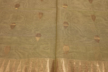 Cotton Saree  green colour - Vaishali Silks