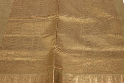 Cotton Saree  green colour - Vaishali Silks