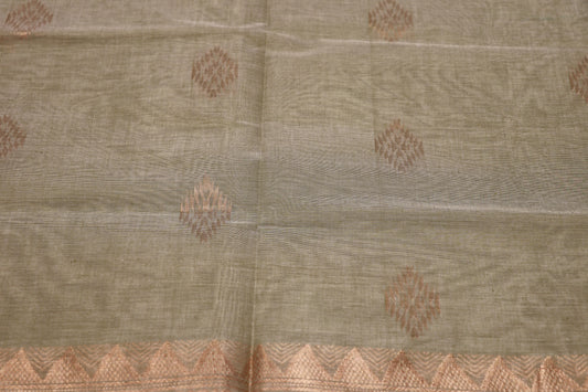 Cotton Saree green colour - Vaishali Silks