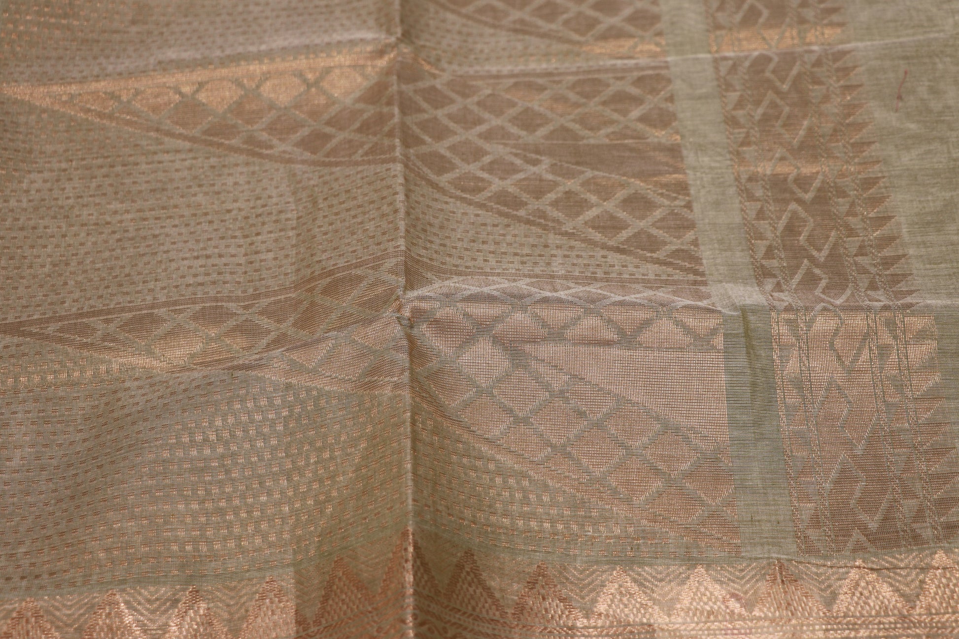Cotton Saree green colour - Vaishali Silks