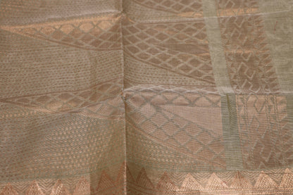 Cotton Saree green colour - Vaishali Silks
