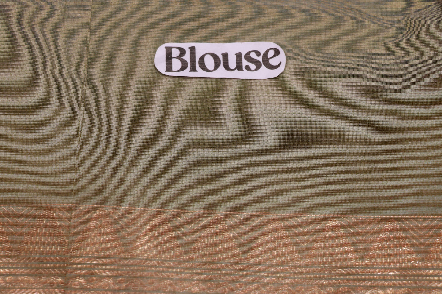 Cotton Saree green colour - Vaishali Silks