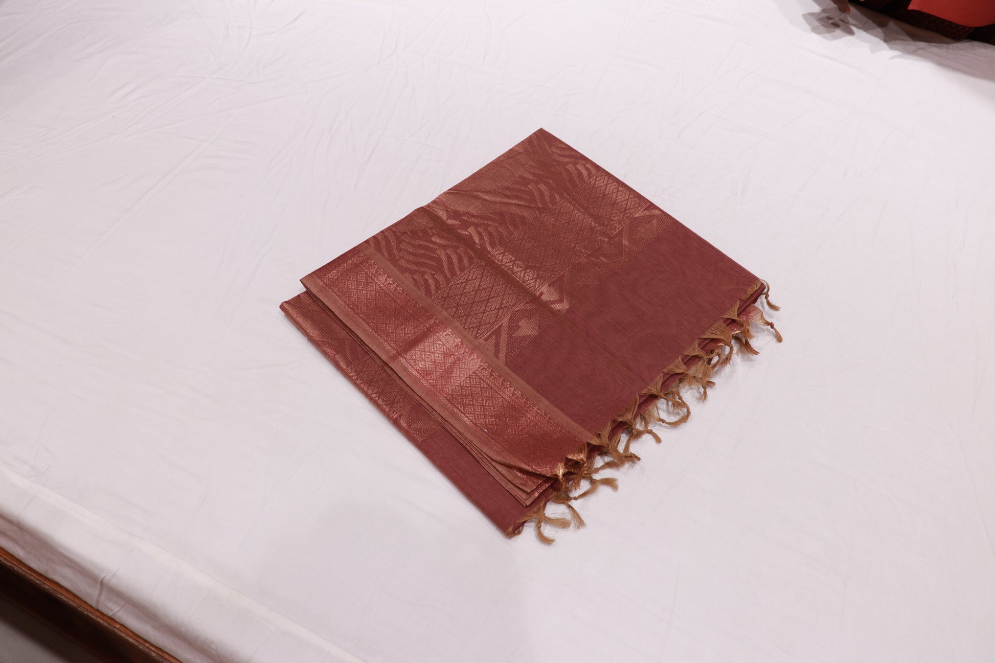 Cotton Saree light pink  colour - Vaishali Silks