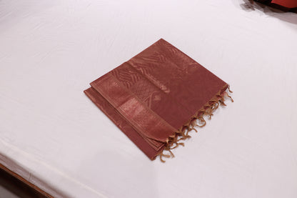 Cotton Saree light pink  colour - Vaishali Silks