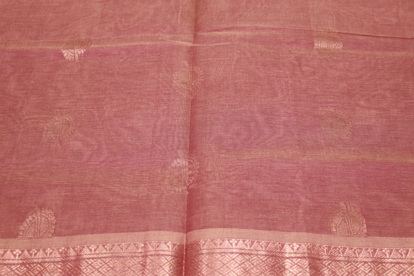 Cotton Saree light pink  colour - Vaishali Silks
