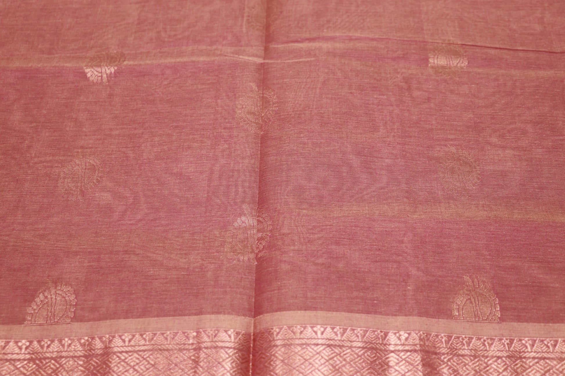 Cotton Saree light pink  colour - Vaishali Silks