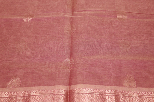 Cotton Saree light pink  colour - Vaishali Silks