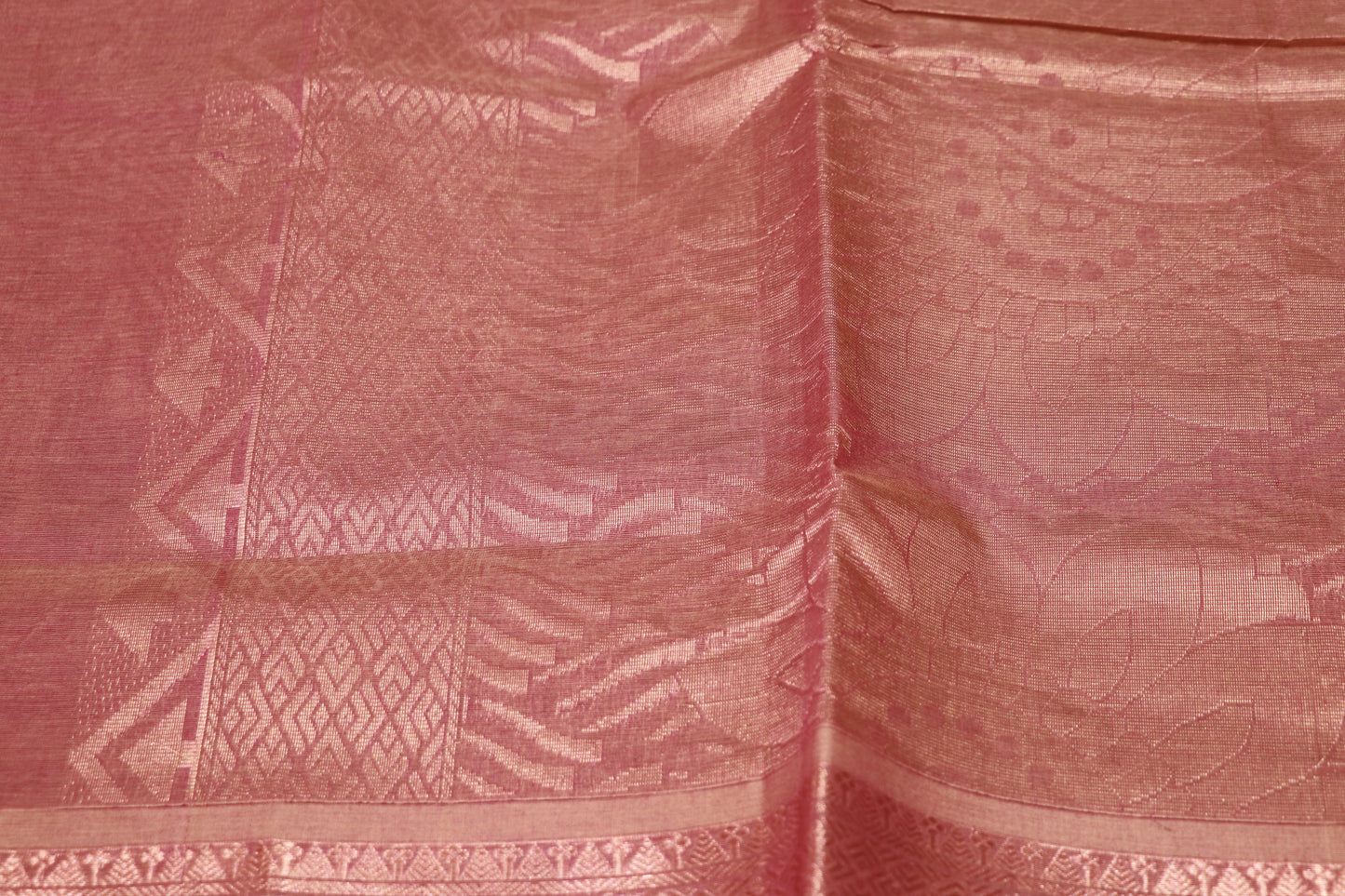 Cotton Saree light pink  colour - Vaishali Silks
