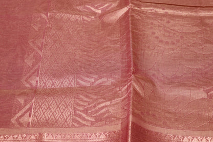 Cotton Saree light pink  colour - Vaishali Silks