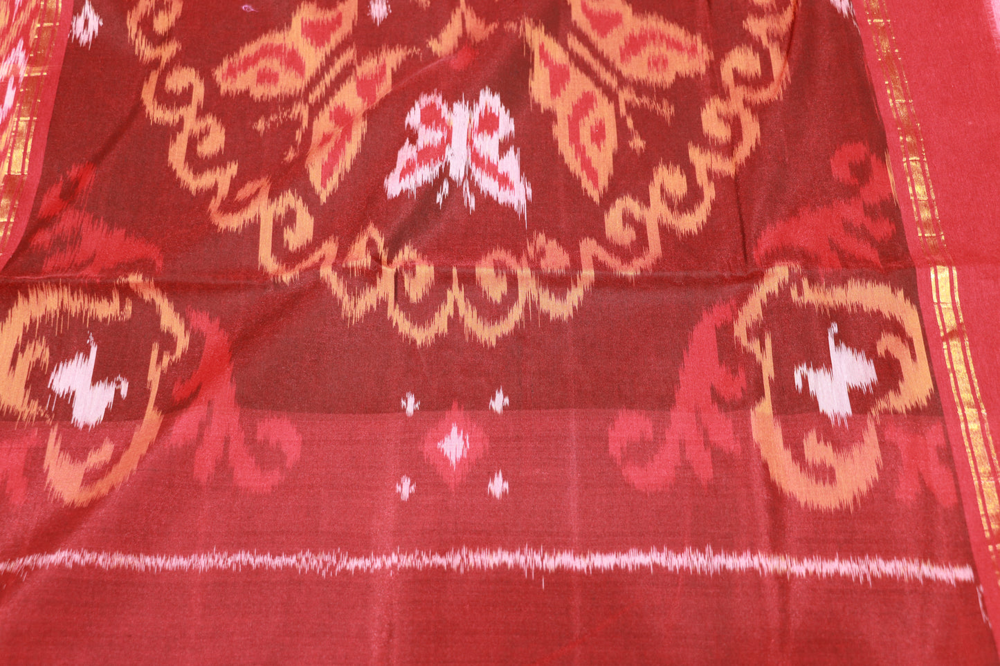 Silk  Cotton  Red  Colour - Vaishali Silks