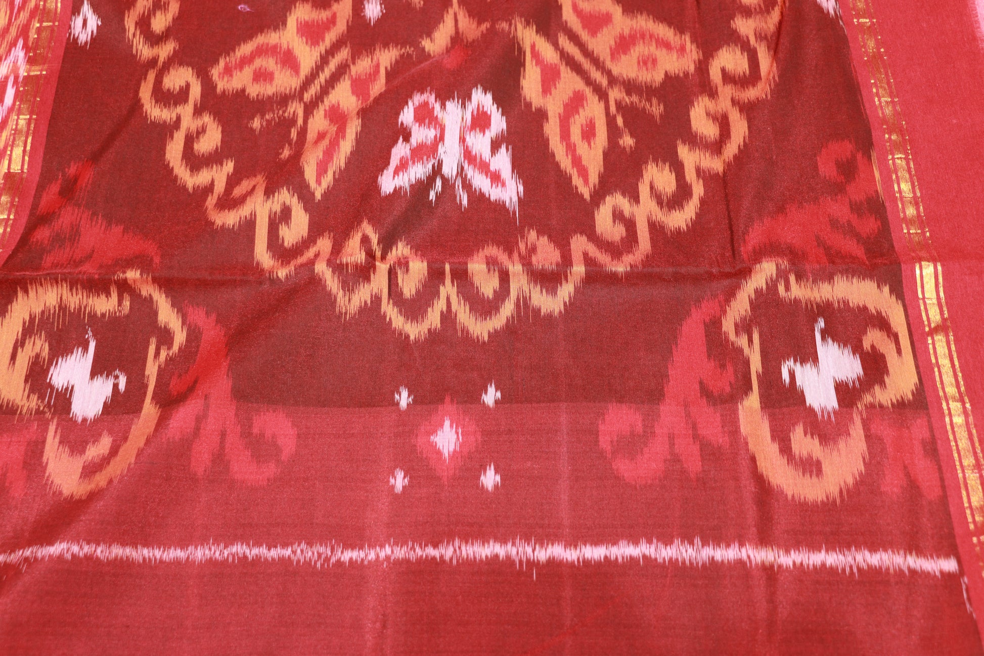 Silk  Cotton  Red  Colour - Vaishali Silks