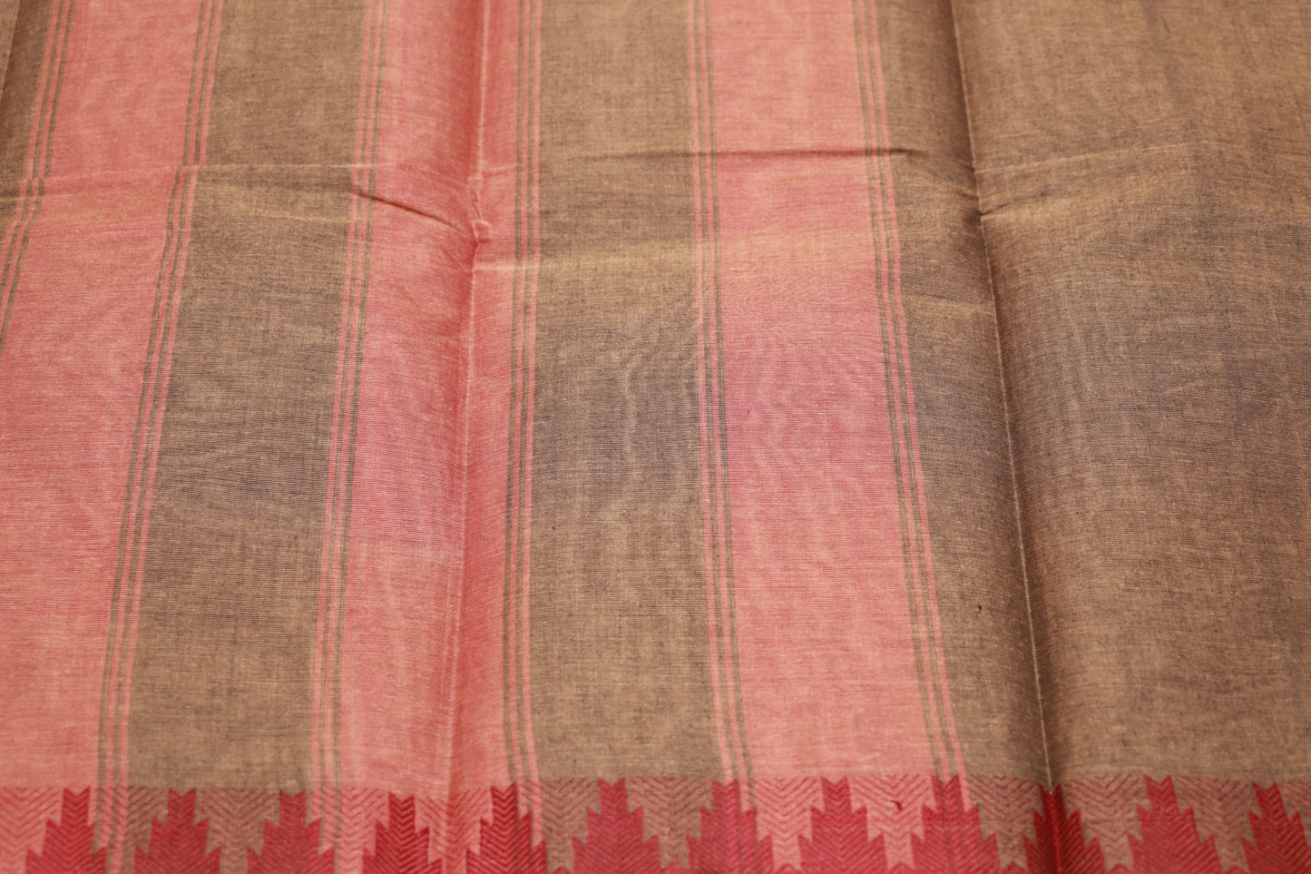 Cotton Saree Brown Colour - Vaishali Silks