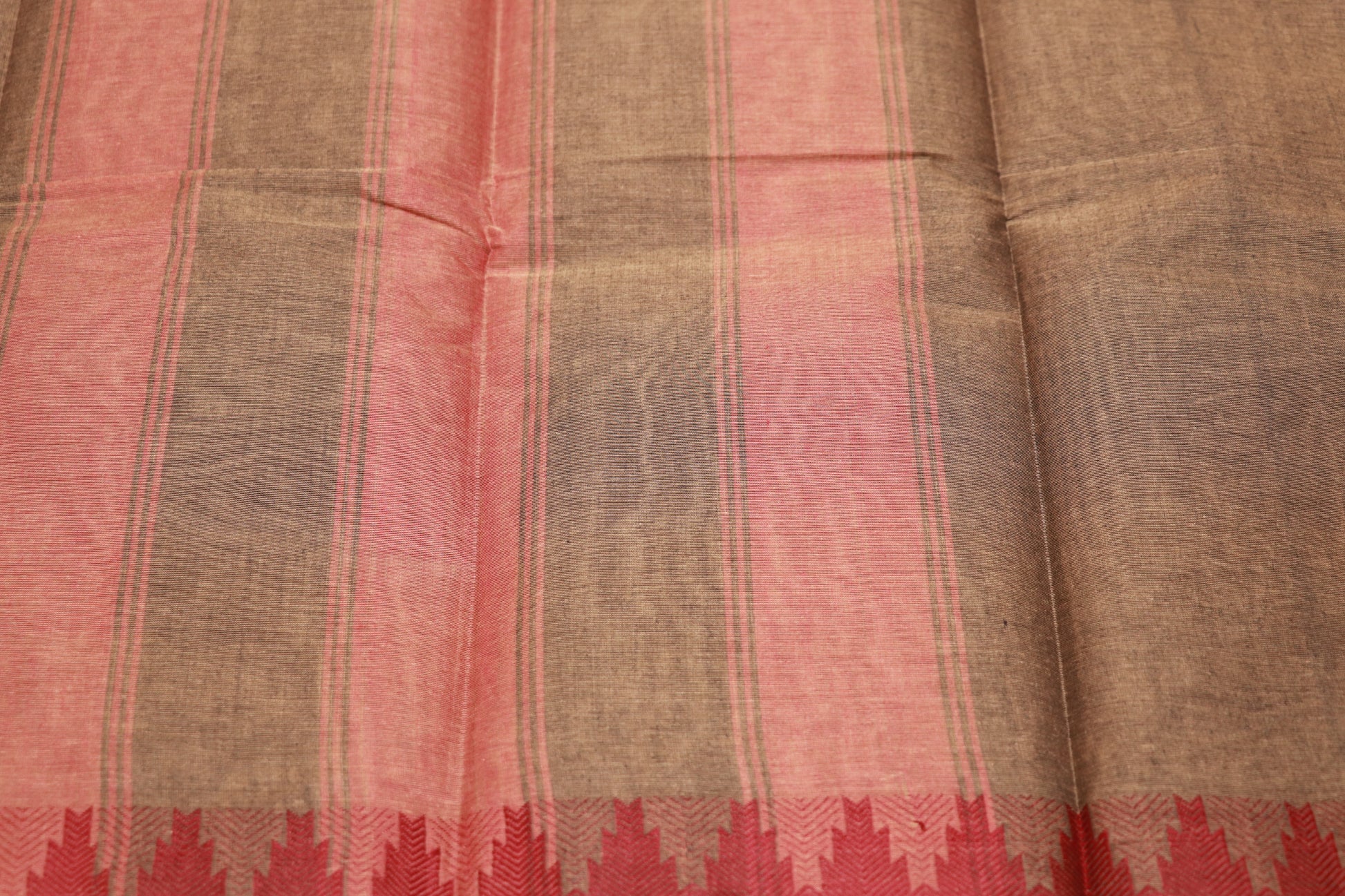 Cotton Saree Brown Colour - Vaishali Silks