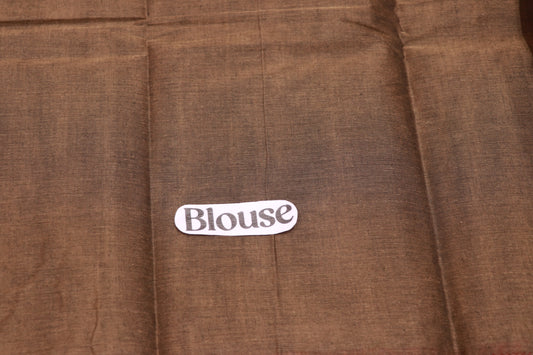 Cotton Saree Brown Colour - Vaishali Silks