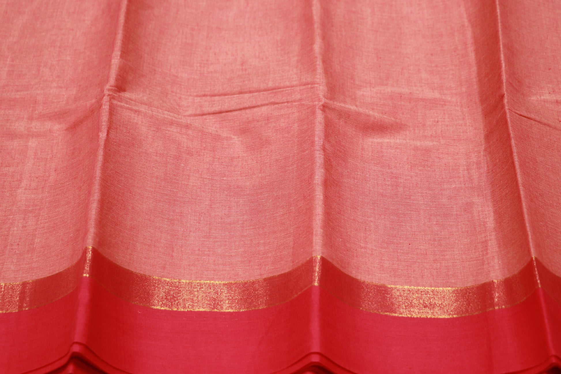 Cotton Saree Peach Colour - Vaishali Silks