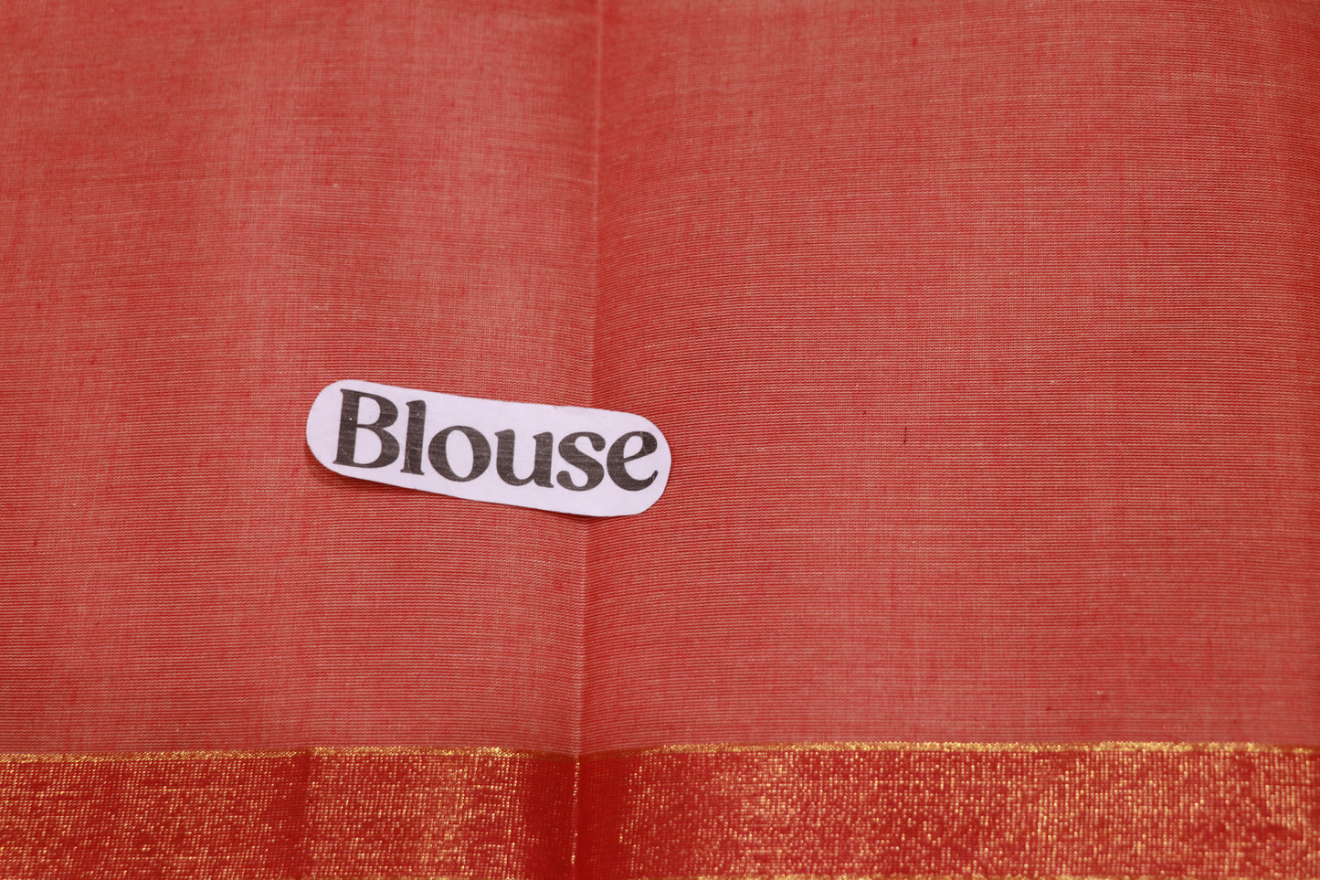 Cotton Saree Peach Colour - Vaishali Silks
