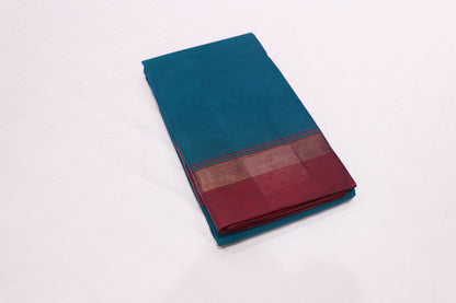 Cotton Saree  Blue  Colour - Vaishali Silks