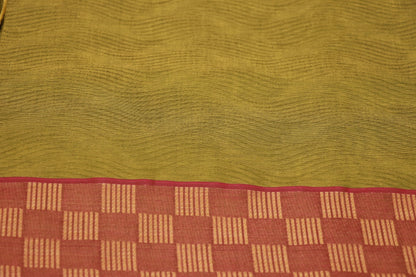 Cotton  saree  Green Colour - Vaishali Silks