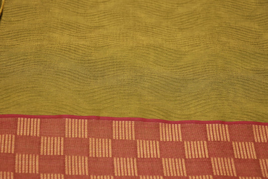 Cotton  saree  Green Colour - Vaishali Silks