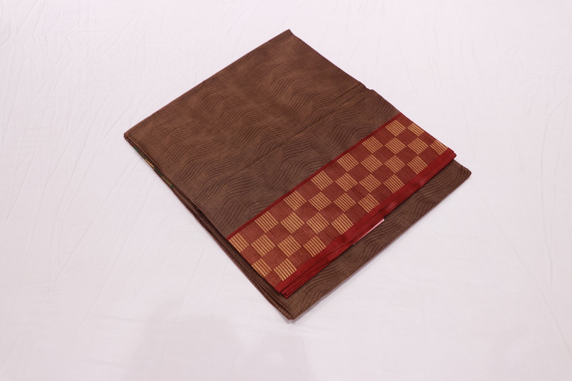 Cotton  saree  Brown  Colour - Vaishali Silks