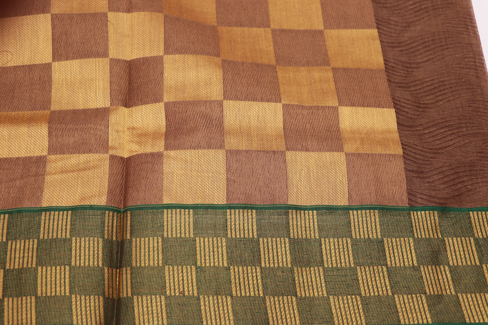 Cotton  saree  Brown  Colour - Vaishali Silks