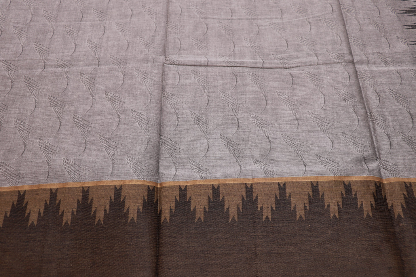 Cotton  saree Gray Colour - Vaishali Silks
