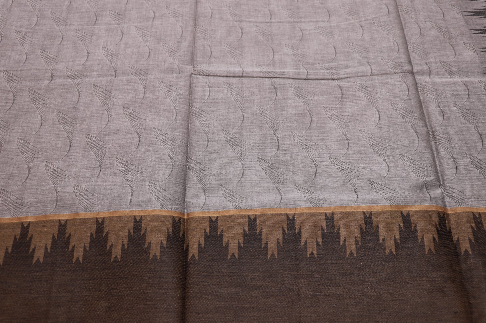 Cotton  saree Gray Colour - Vaishali Silks