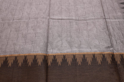 Cotton  saree Gray Colour - Vaishali Silks
