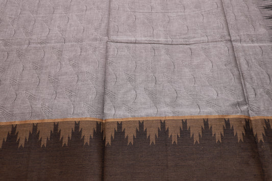 Cotton  saree Gray Colour - Vaishali Silks