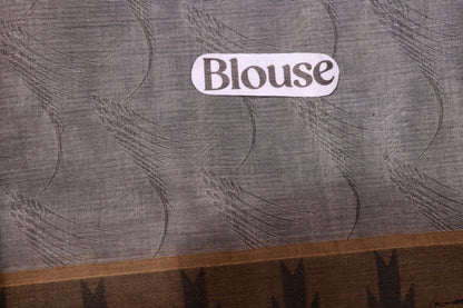 Cotton  saree Gray Colour - Vaishali Silks