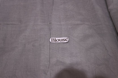 Linen Saree Gray Colour - Vaishali Silks