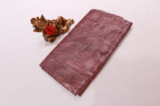 Pure Silk Tissue Saree Brown Colour - Vaishali Silks