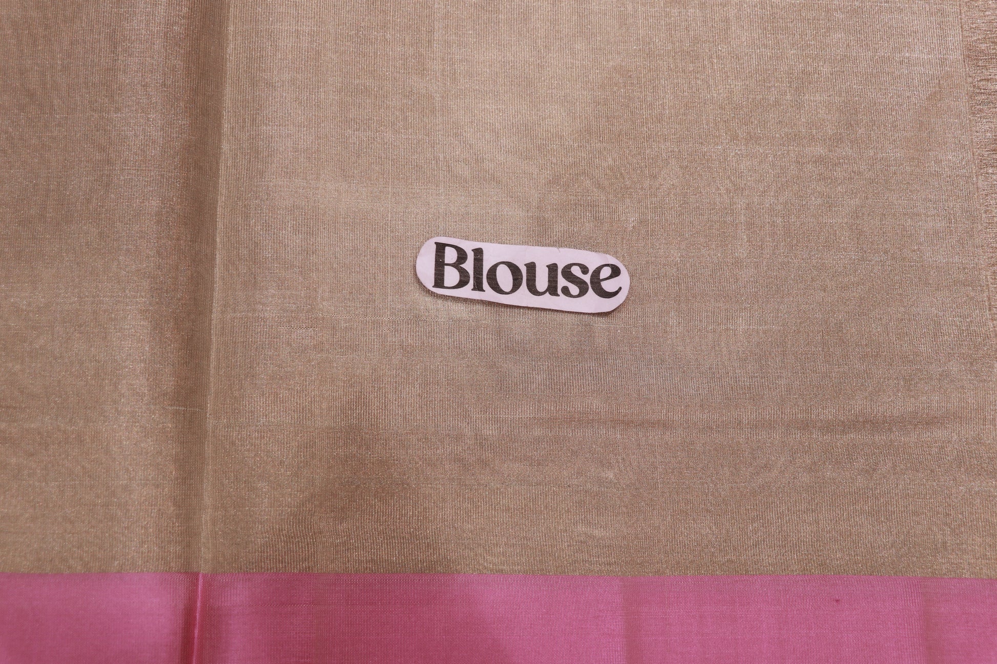 Pure Silk Tissue Saree Half White With Pink Colour - Vaishali Silks
