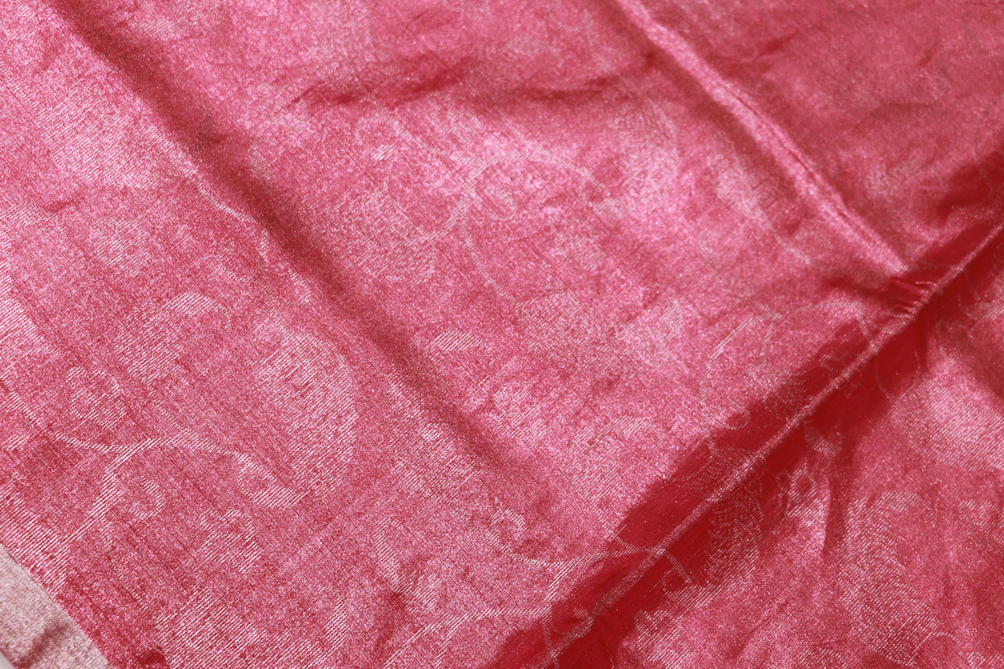 Pure Silk Tissue  Saree Pink  Colour - Vaishali Silks
