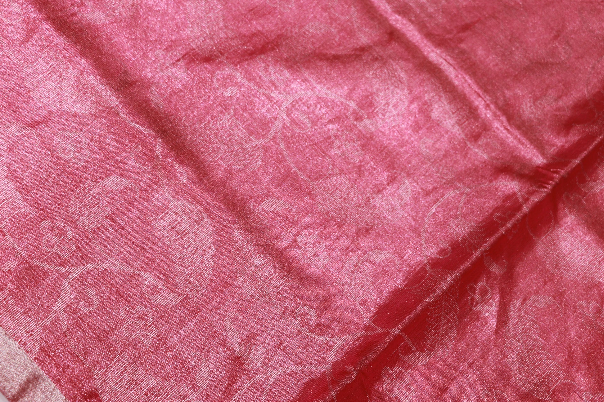 Pure Silk Tissue  Saree Pink  Colour - Vaishali Silks