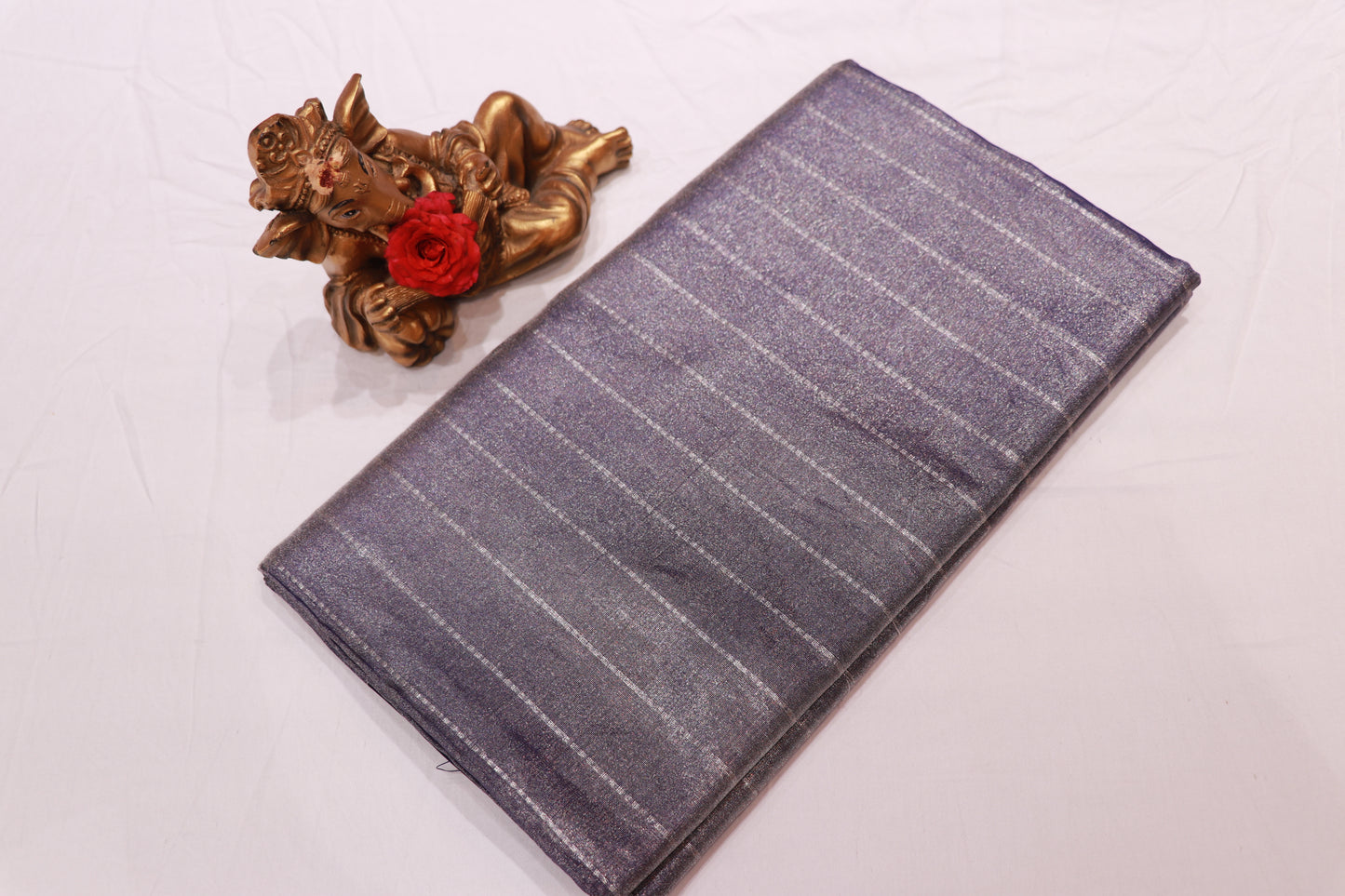 Pure Silk  Tissue  Saree  Dark Blue Colour - Vaishali Silks