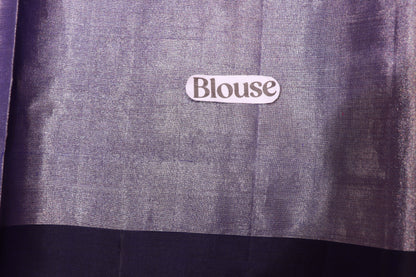Pure Silk  Tissue  Saree  Dark Blue Colour - Vaishali Silks