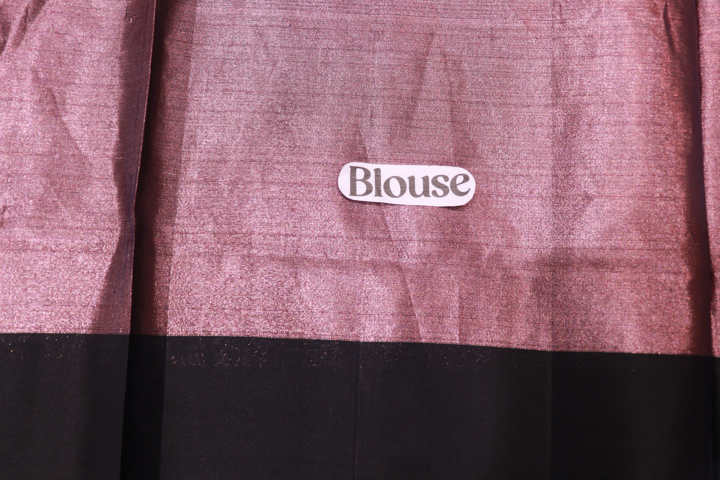 Pure Silk Tissue Saree  Brown  with  Black Colour - Vaishali Silks
