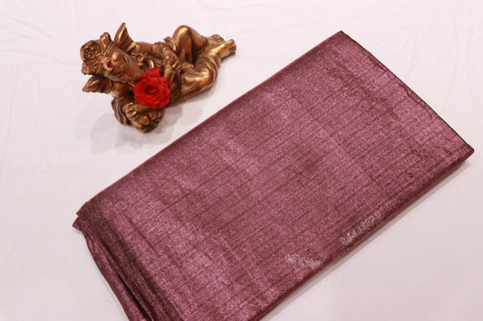 Pure Silk Tissue Saree Brown Colour - Vaishali Silks