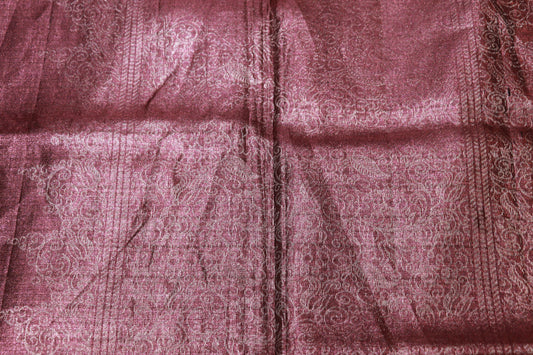 Pure Silk Tissue Saree Brown Colour - Vaishali Silks