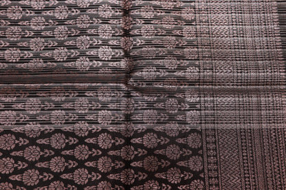 Pure Silk Tissue Saree  Voilet  With  Black Colour - Vaishali Silks