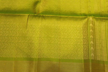 Pure  Silk Saree  Pink  With  Green Colour - Vaishali Silks