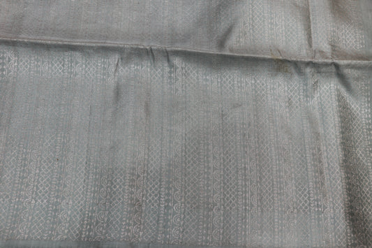 Pure  Silk  Saree Peac h With  Grey Colour - Vaishali Silks