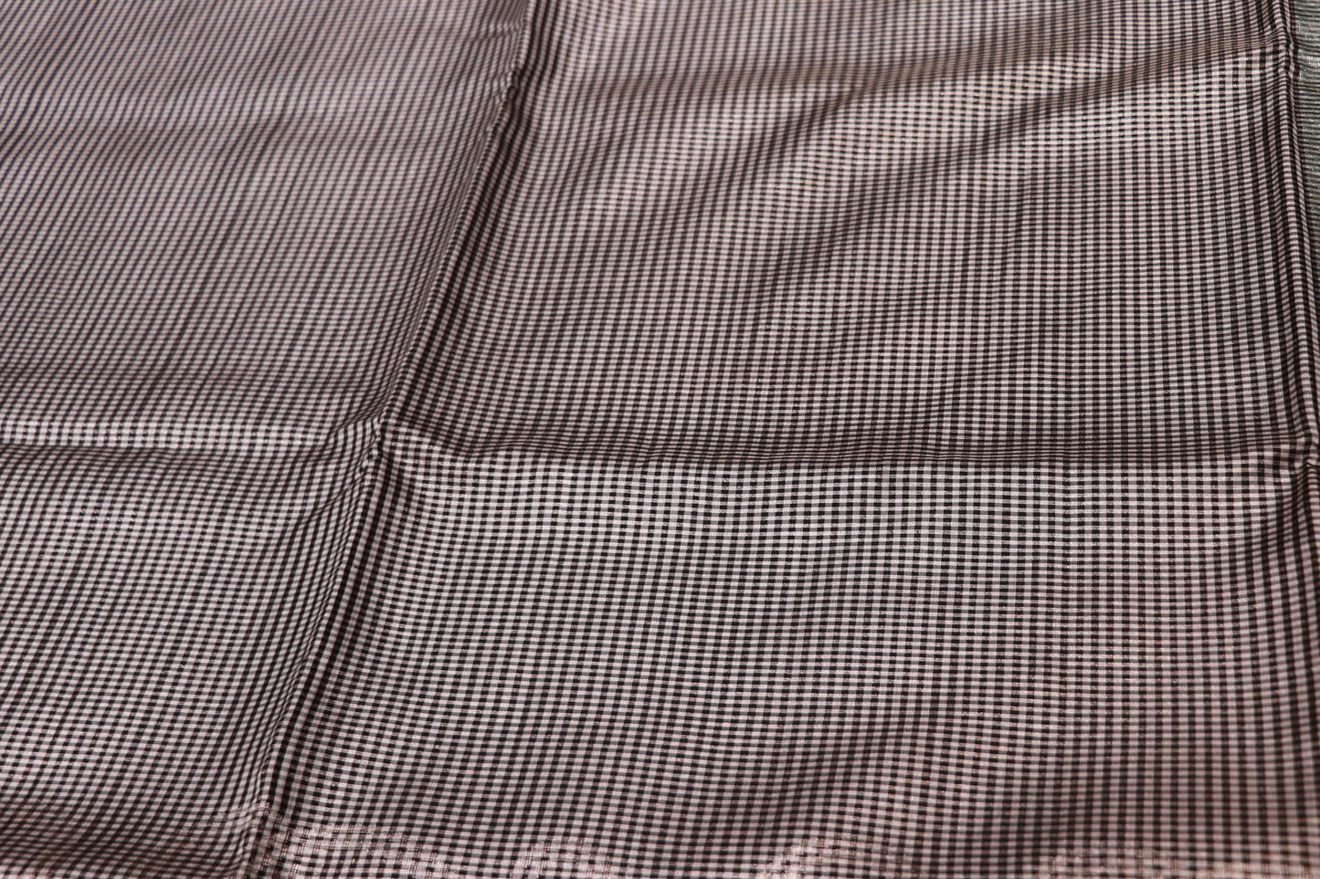Pure  Silk  Saree White &  Black Checked With Blue Colour - Vaishali Silks