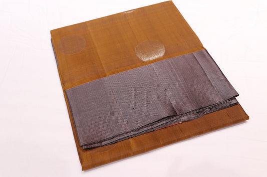 Pure  Silk  Saree  Mustard With Black Colour - Vaishali Silks