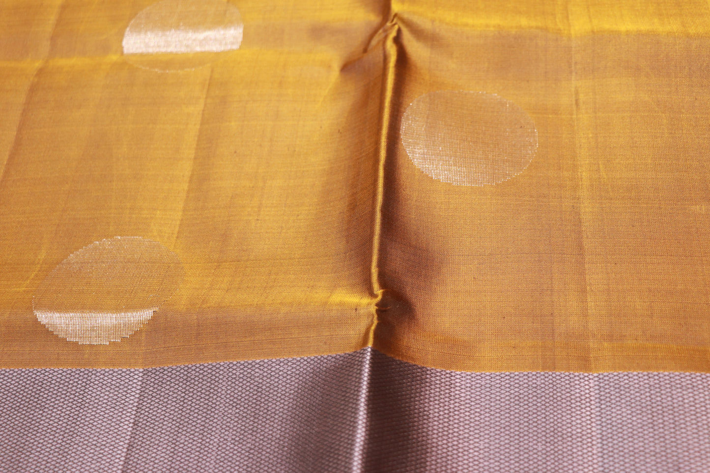 Pure  Silk  Saree  Mustard With Black Colour - Vaishali Silks