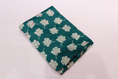 Pure  Cotton  Salwar  Material  Green  Colour - Vaishali Silks