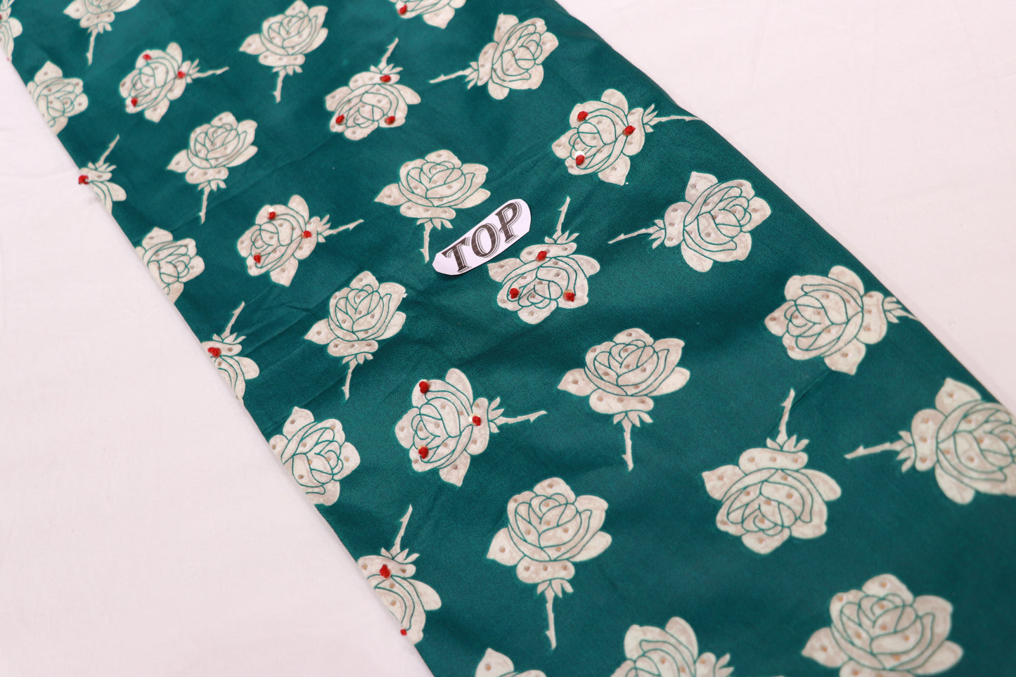 Pure  Cotton  Salwar  Material  Green  Colour - Vaishali Silks