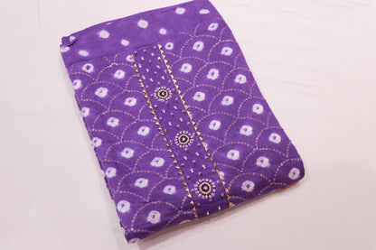 Pure  Cotton  Salwar  Material  Voilet Colour - Vaishali Silks