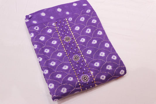 Pure  Cotton  Salwar  Material  Voilet Colour - Vaishali Silks